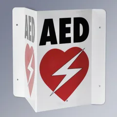 RespondER flexible AED wall sign
